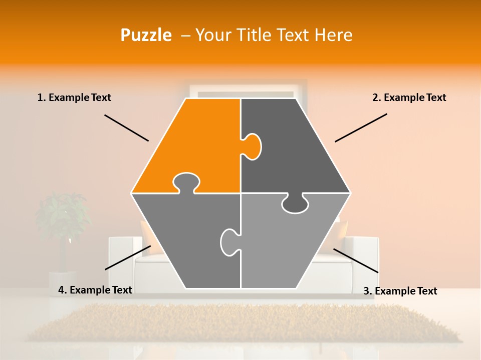 Wohnzimmer Weiss Holz PowerPoint Template