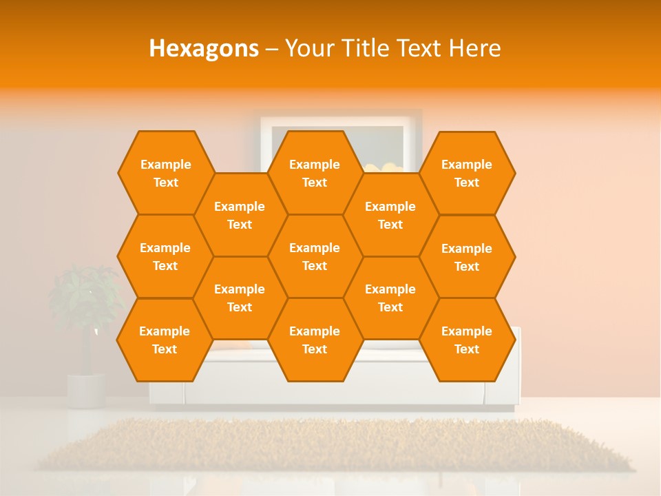 Wohnzimmer Weiss Holz PowerPoint Template