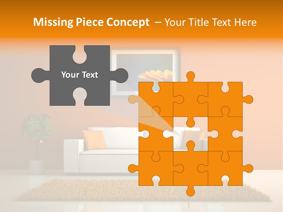 Wohnzimmer Weiss Holz PowerPoint Template