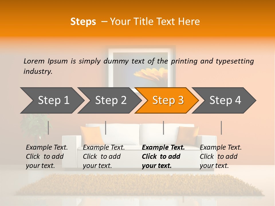 Wohnzimmer Weiss Holz PowerPoint Template