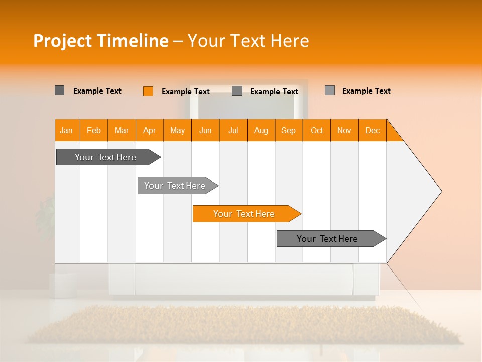 Wohnzimmer Weiss Holz PowerPoint Template