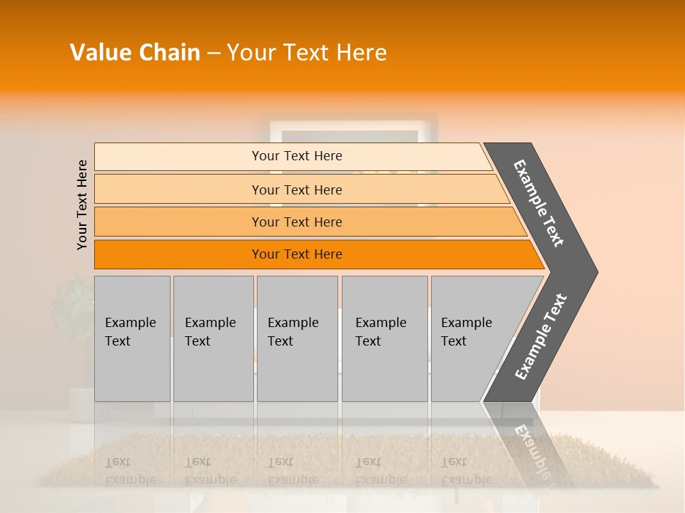 Wohnzimmer Weiss Holz PowerPoint Template