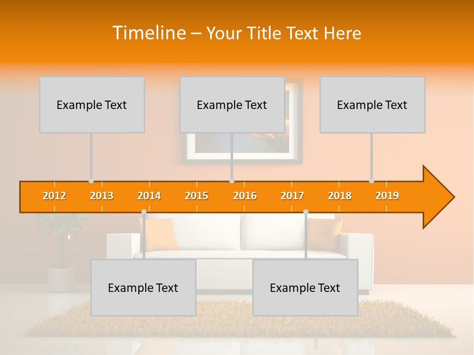 Wohnzimmer Weiss Holz PowerPoint Template