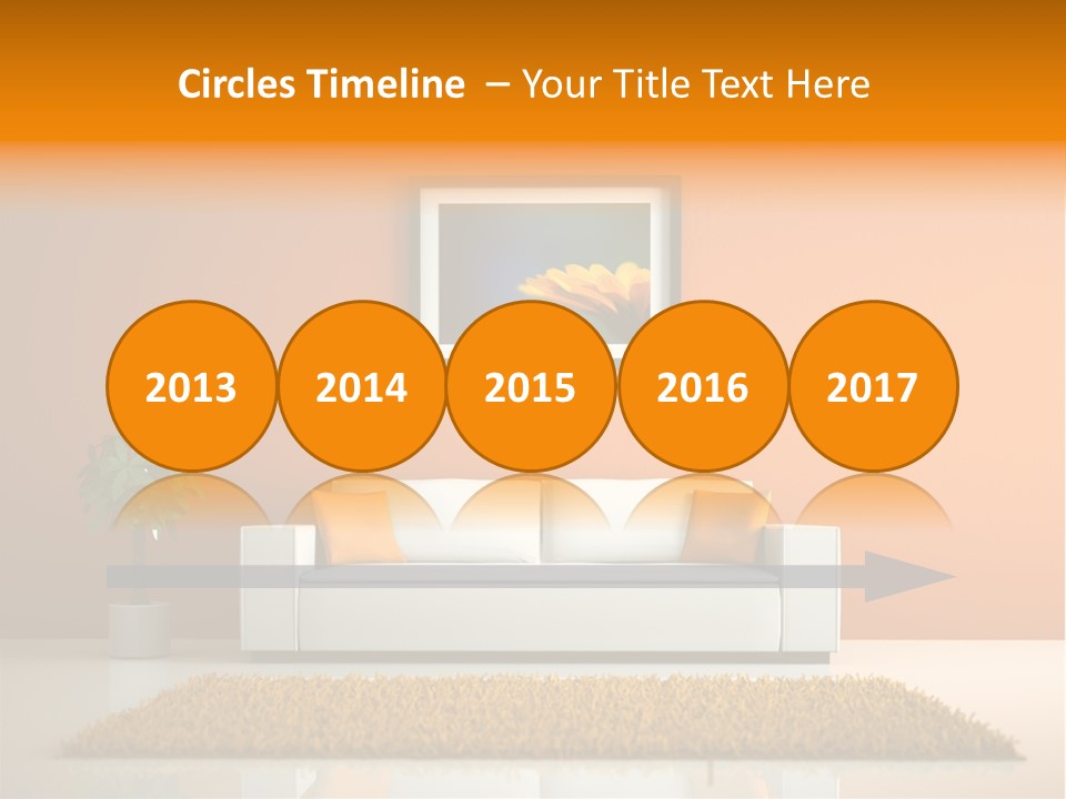 Wohnzimmer Weiss Holz PowerPoint Template