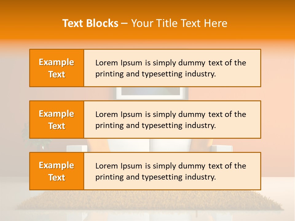 Wohnzimmer Weiss Holz PowerPoint Template