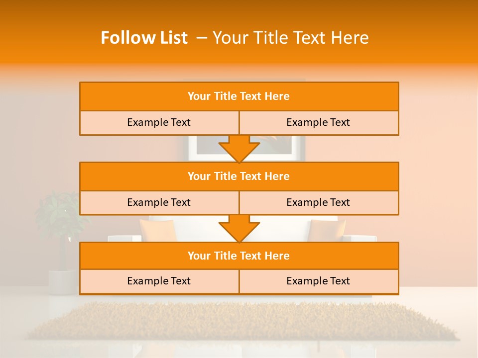 Wohnzimmer Weiss Holz PowerPoint Template