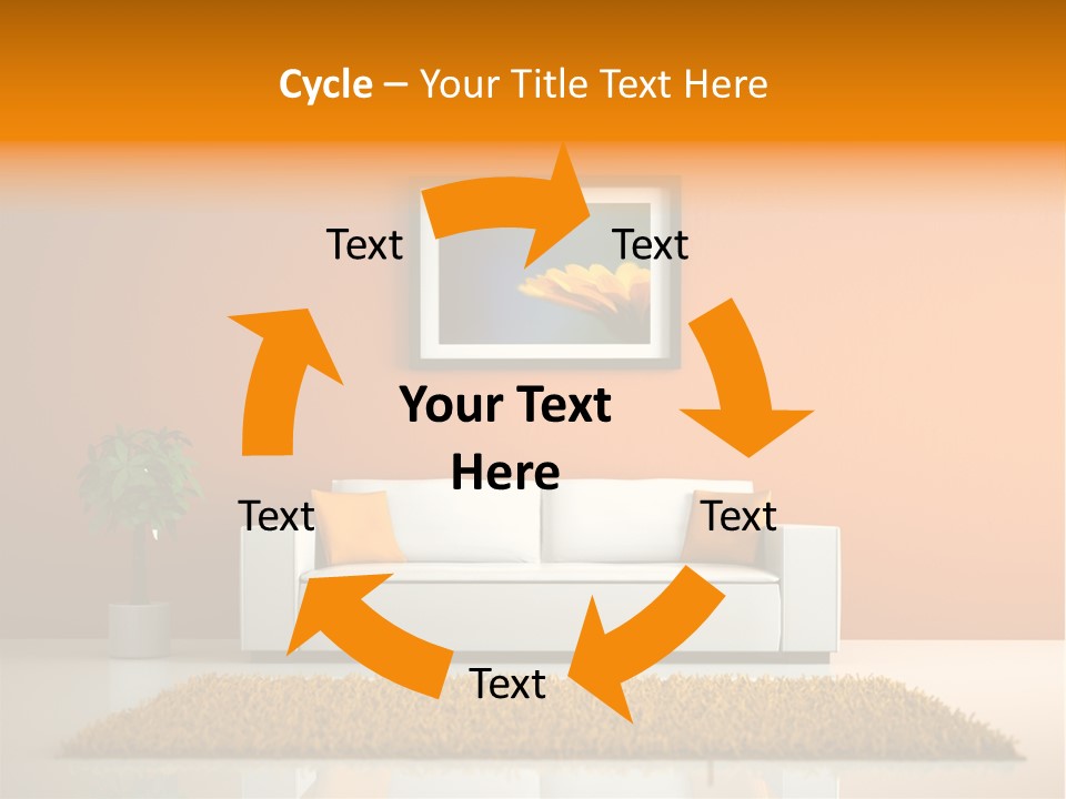 Wohnzimmer Weiss Holz PowerPoint Template
