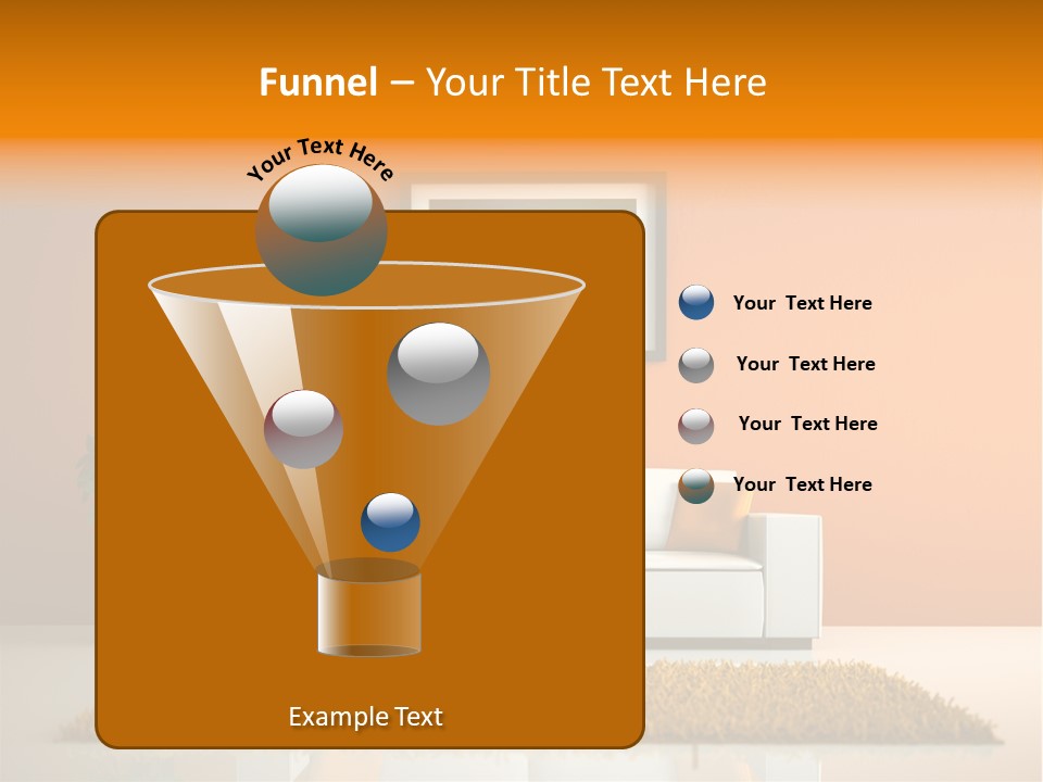Wohnzimmer Weiss Holz PowerPoint Template