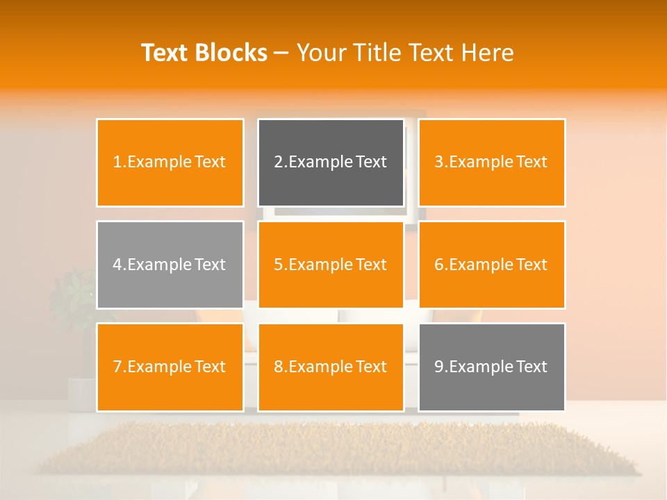Wohnzimmer Weiss Holz PowerPoint Template