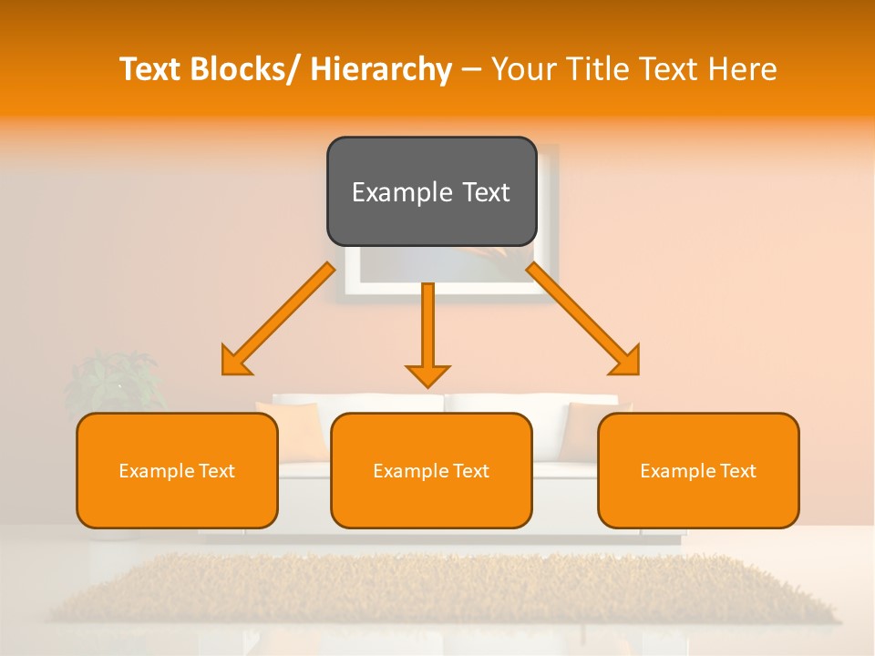 Wohnzimmer Weiss Holz PowerPoint Template