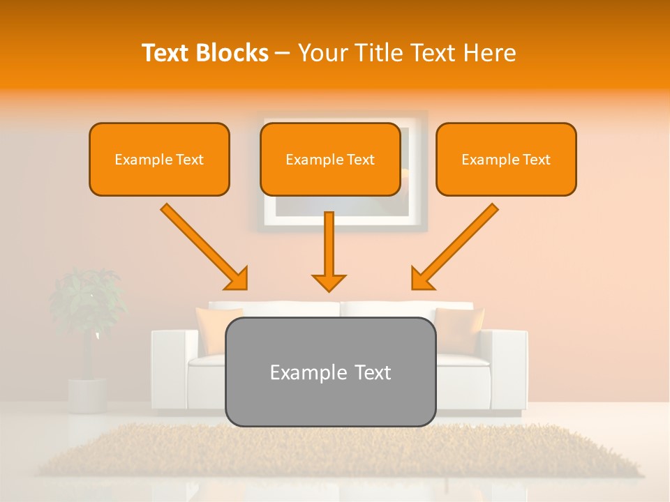 Wohnzimmer Weiss Holz PowerPoint Template