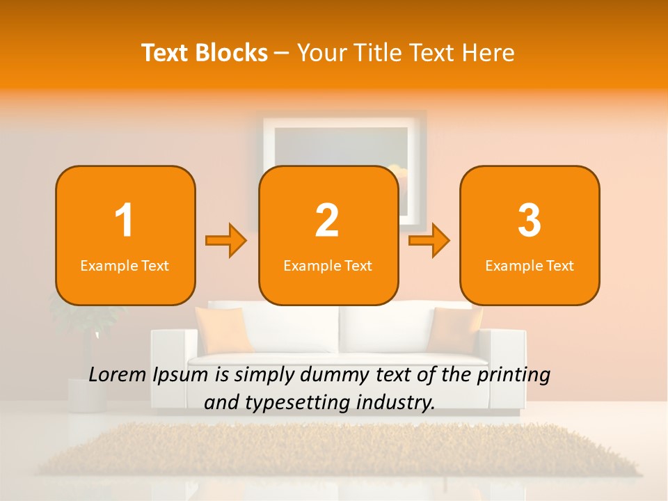 Wohnzimmer Weiss Holz PowerPoint Template