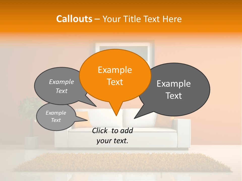 Wohnzimmer Weiss Holz PowerPoint Template