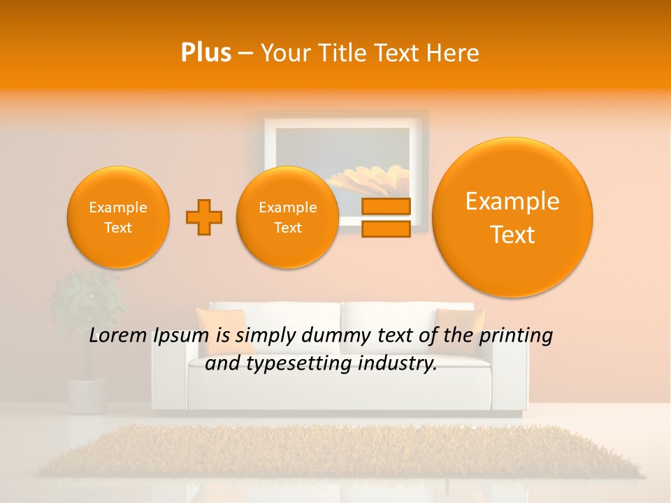 Wohnzimmer Weiss Holz PowerPoint Template