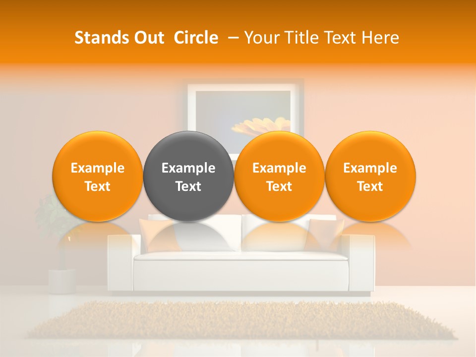 Wohnzimmer Weiss Holz PowerPoint Template