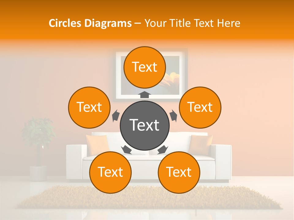 Wohnzimmer Weiss Holz PowerPoint Template