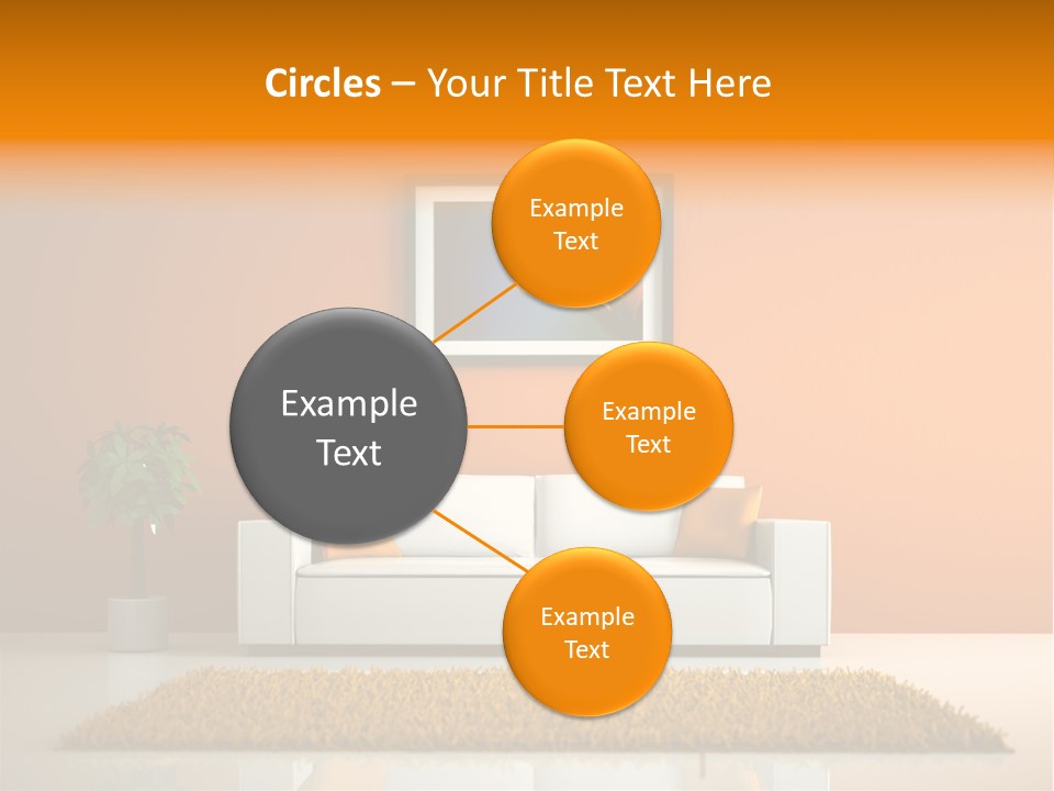 Wohnzimmer Weiss Holz PowerPoint Template