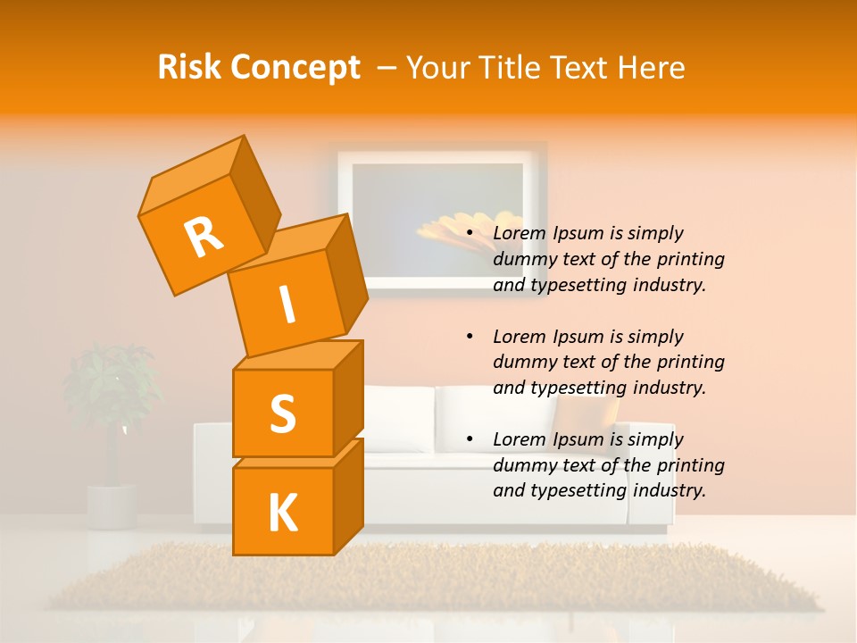 Wohnzimmer Weiss Holz PowerPoint Template