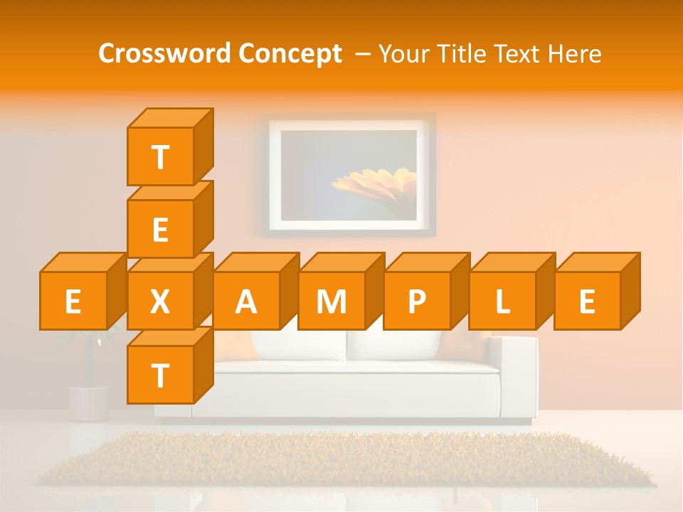 Wohnzimmer Weiss Holz PowerPoint Template