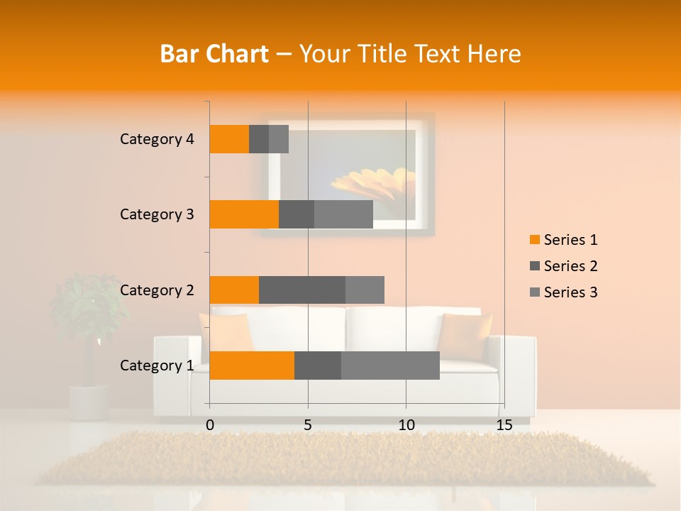 Wohnzimmer Weiss Holz PowerPoint Template