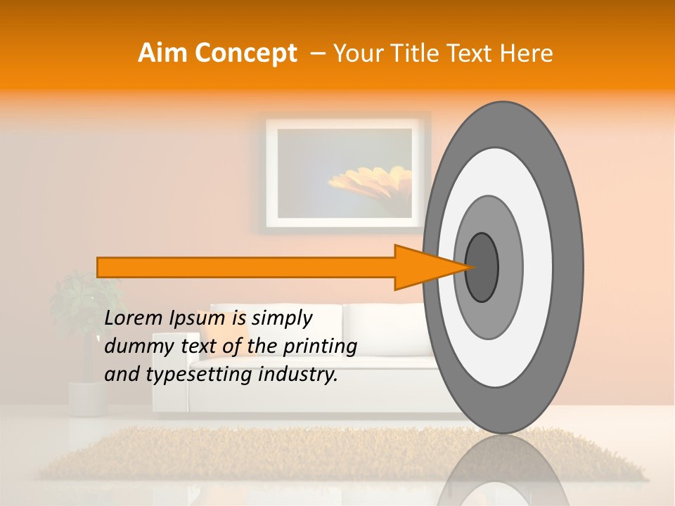 Wohnzimmer Weiss Holz PowerPoint Template