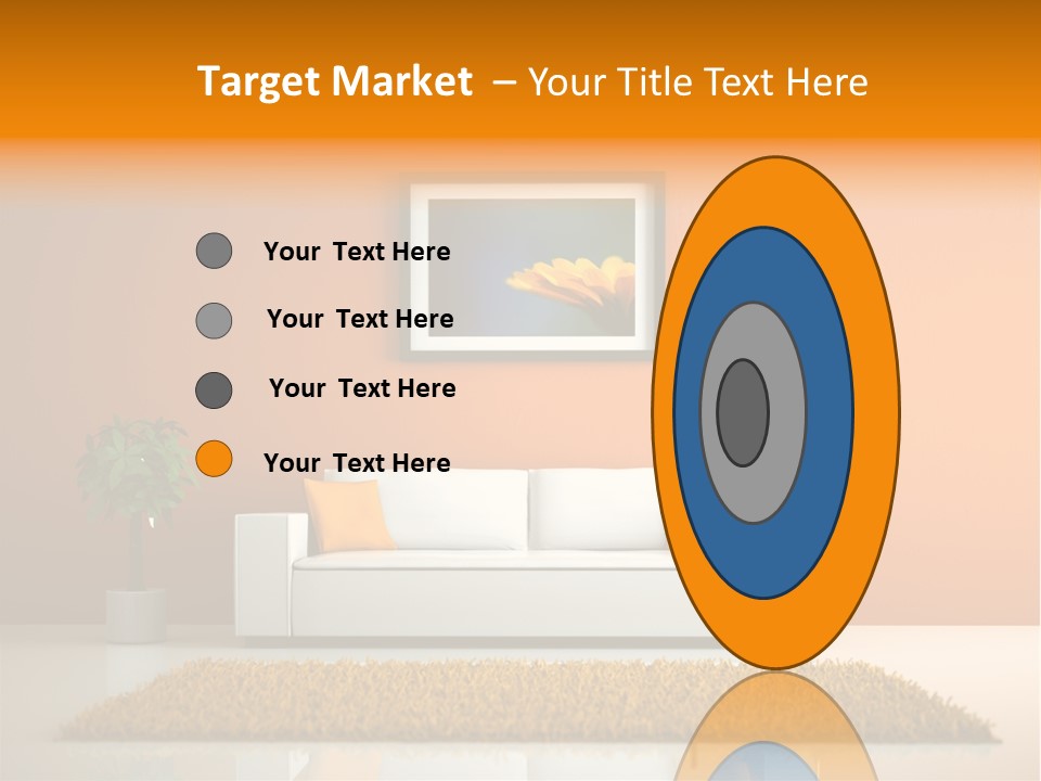 Wohnzimmer Weiss Holz PowerPoint Template