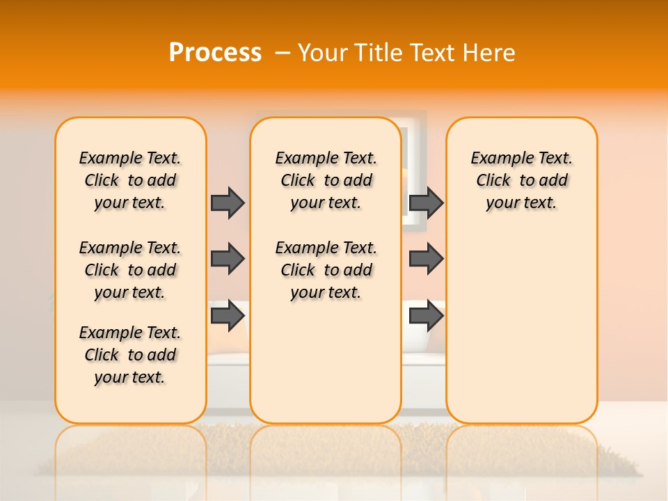 Wohnzimmer Weiss Holz PowerPoint Template