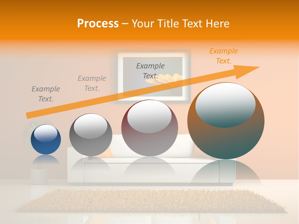 Wohnzimmer Weiss Holz PowerPoint Template