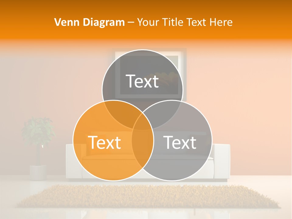 Wohnzimmer Weiss Holz PowerPoint Template