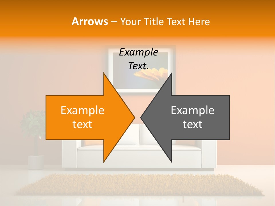 Wohnzimmer Weiss Holz PowerPoint Template
