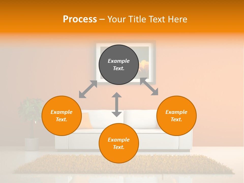 Wohnzimmer Weiss Holz PowerPoint Template