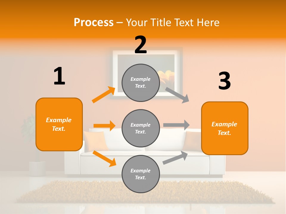 Wohnzimmer Weiss Holz PowerPoint Template