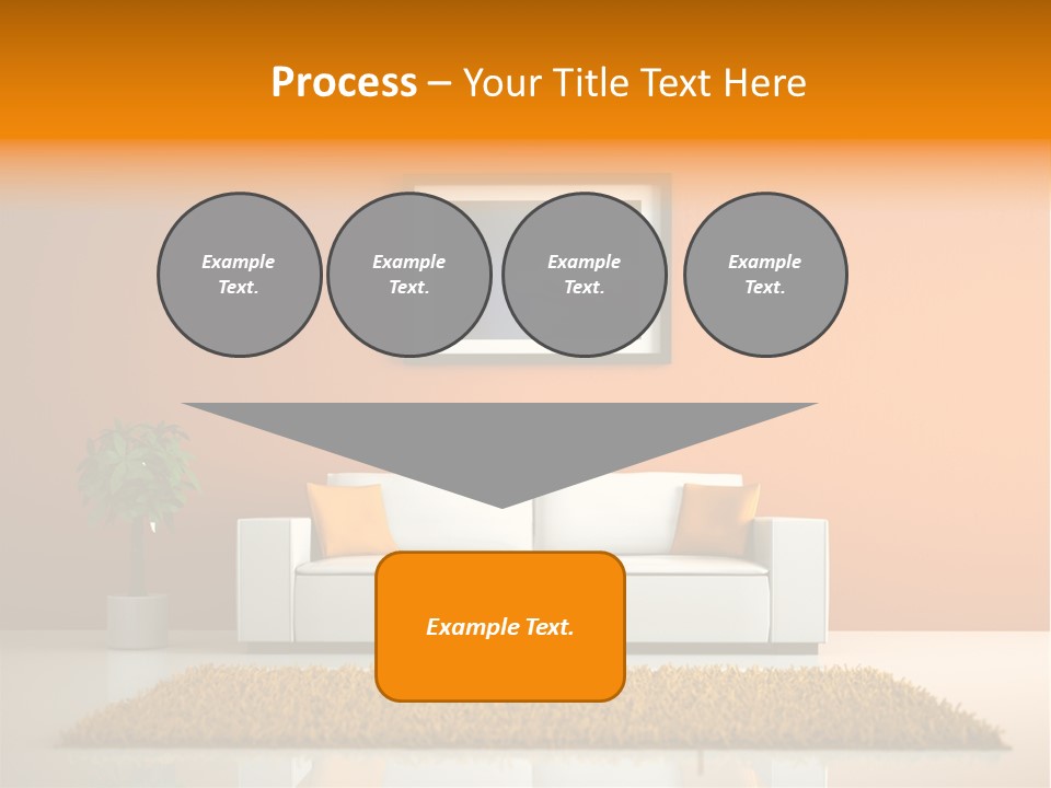 Wohnzimmer Weiss Holz PowerPoint Template