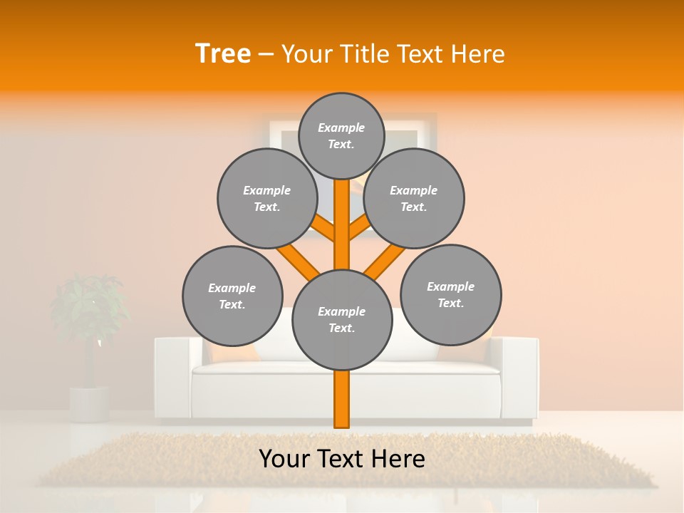 Wohnzimmer Weiss Holz PowerPoint Template