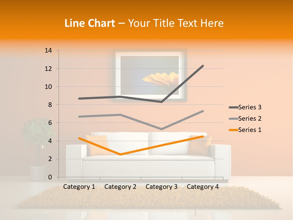 Wohnzimmer Weiss Holz PowerPoint Template