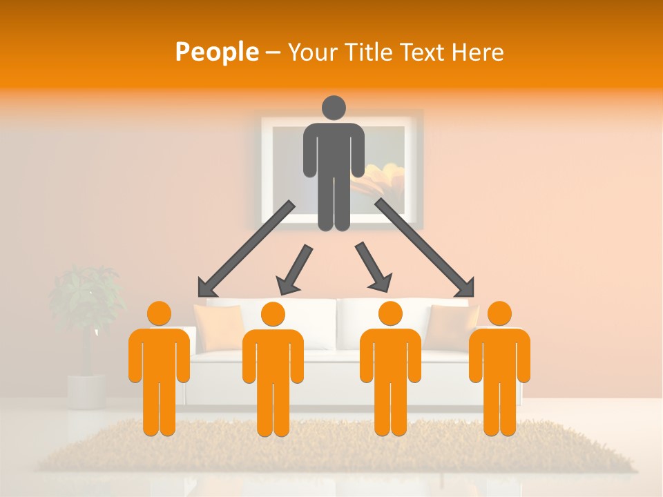 Wohnzimmer Weiss Holz PowerPoint Template