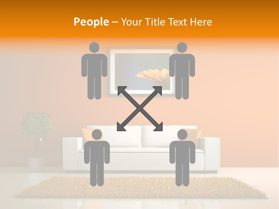 Wohnzimmer Weiss Holz PowerPoint Template