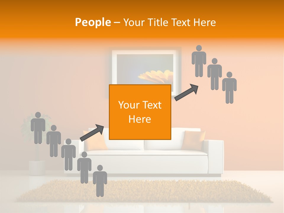 Wohnzimmer Weiss Holz PowerPoint Template