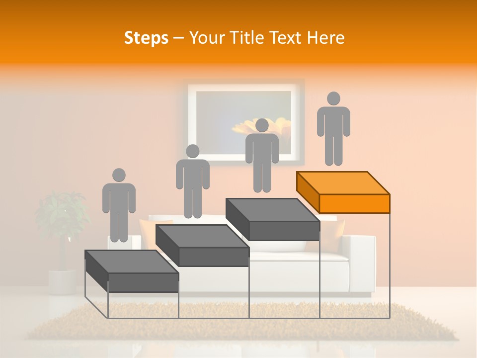 Wohnzimmer Weiss Holz PowerPoint Template