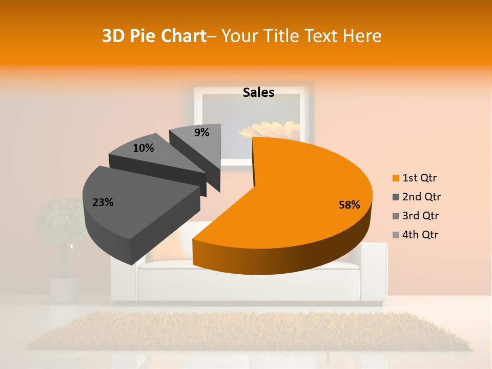 Wohnzimmer Weiss Holz PowerPoint Template