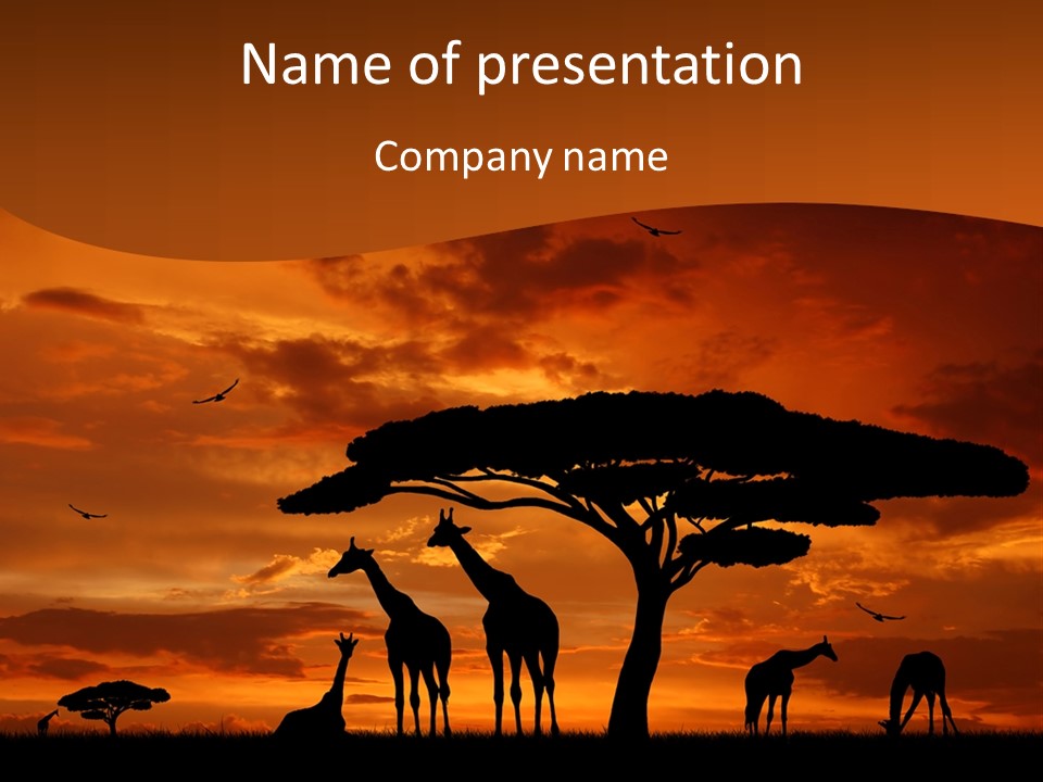 Orange Africa Kenya PowerPoint Template