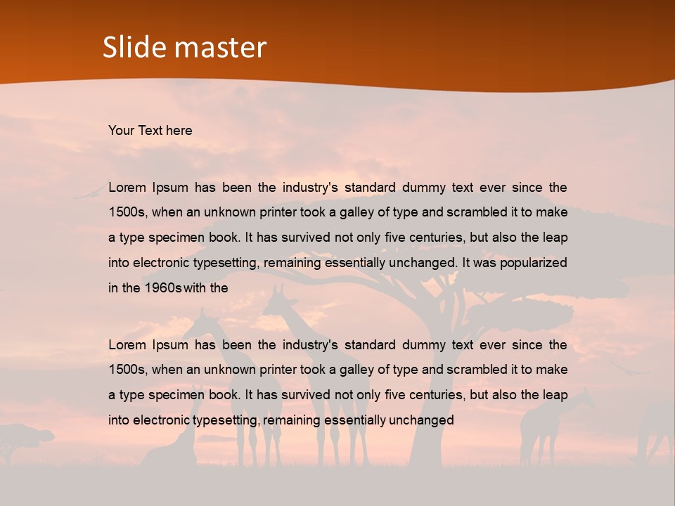 Orange Africa Kenya PowerPoint Template