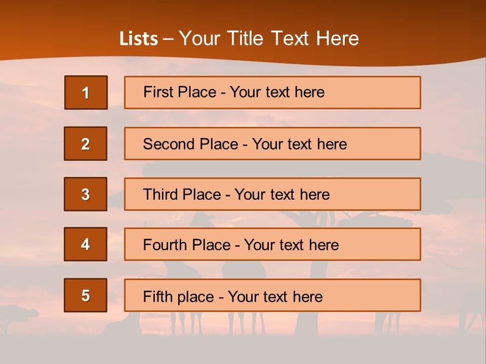 Orange Africa Kenya PowerPoint Template