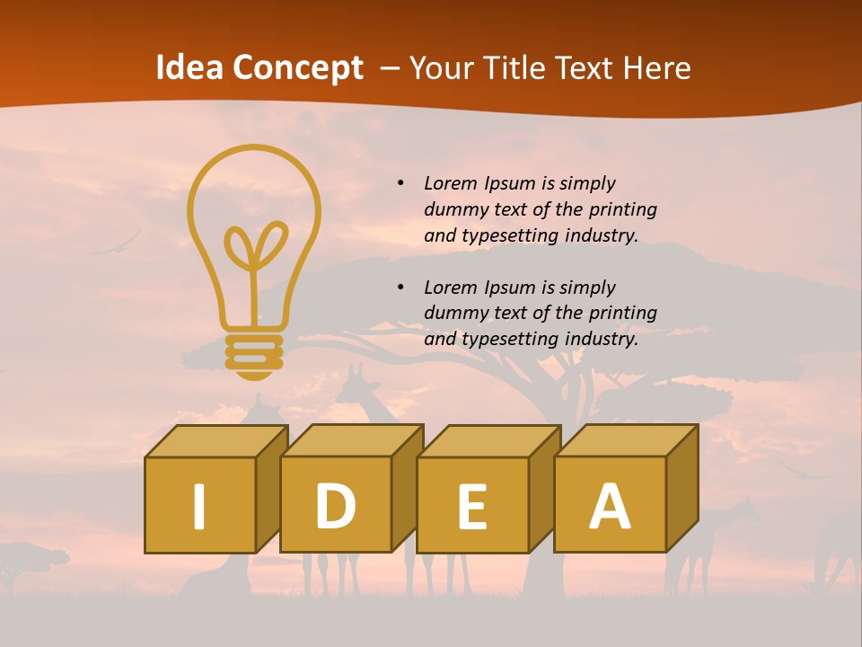 Orange Africa Kenya PowerPoint Template