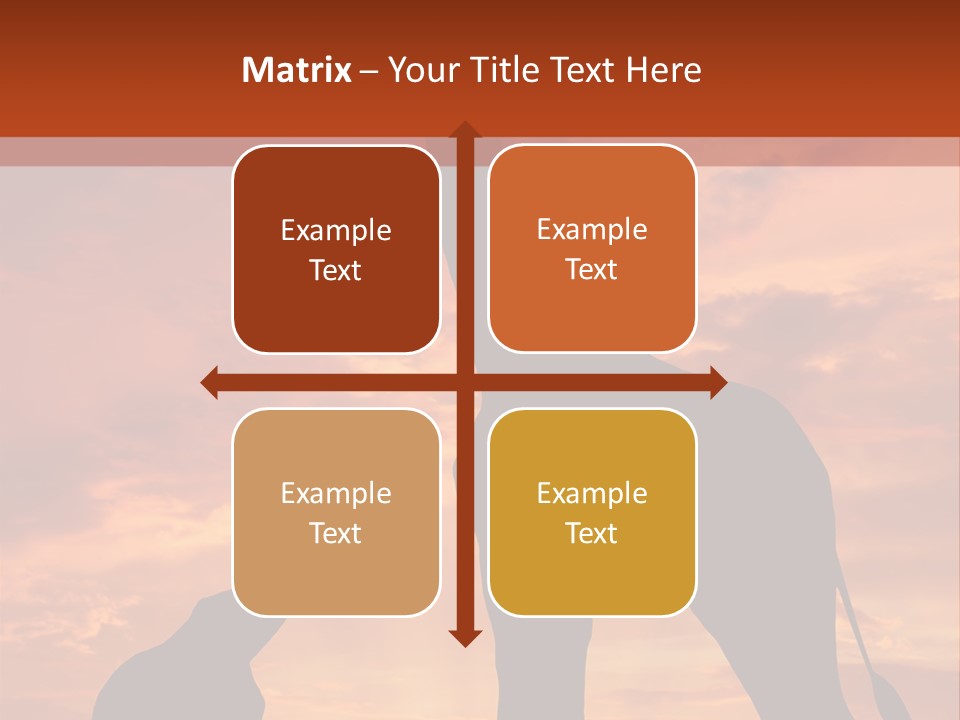 Dusk Sunlight Silhouette PowerPoint Template