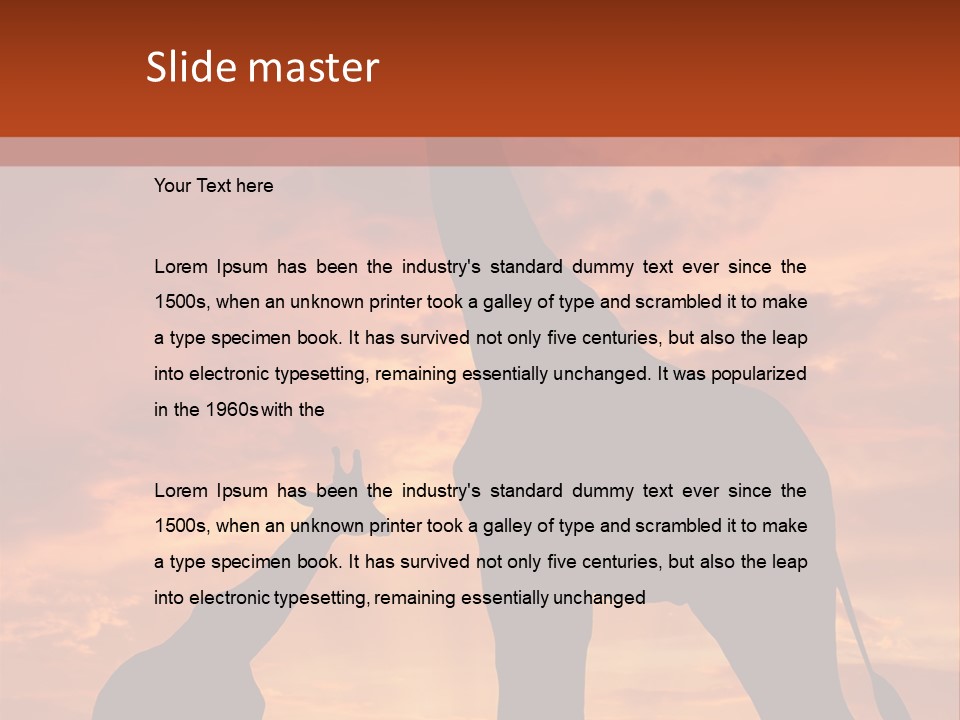 Dusk Sunlight Silhouette PowerPoint Template