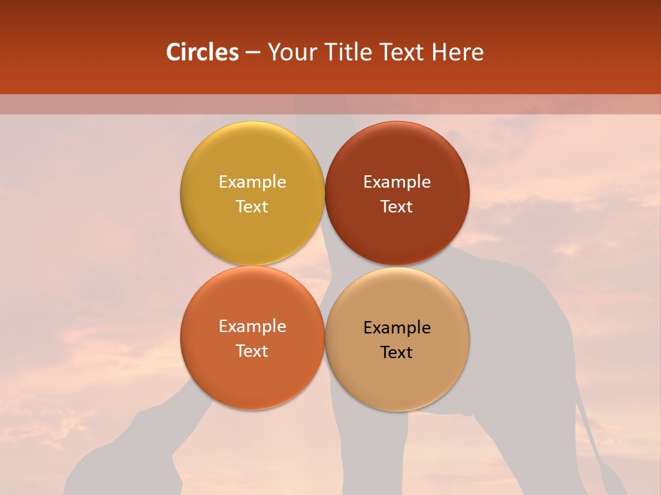 Dusk Sunlight Silhouette PowerPoint Template