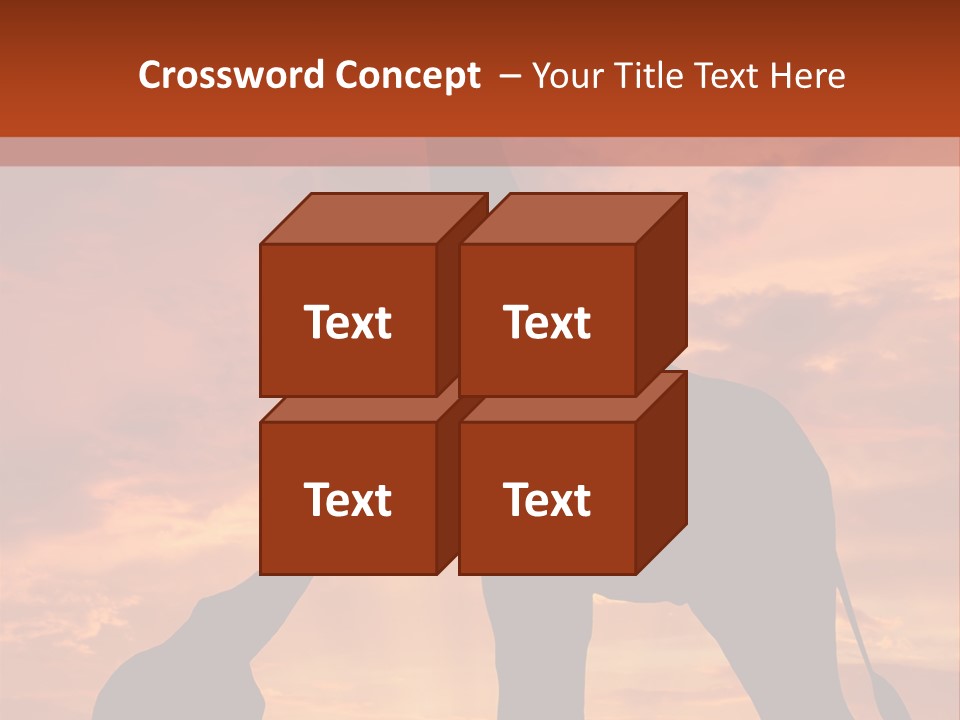 Dusk Sunlight Silhouette PowerPoint Template