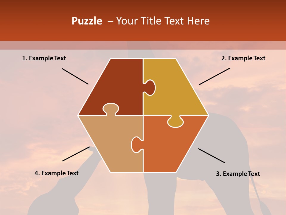 Dusk Sunlight Silhouette PowerPoint Template