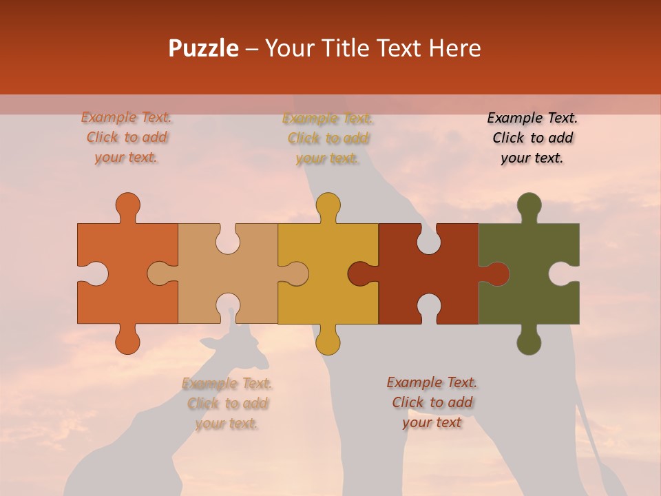 Dusk Sunlight Silhouette PowerPoint Template